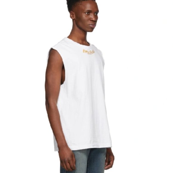 LINDER NYC White Boyfriend Jackson T-shirt Tank - Picture 2 of 9